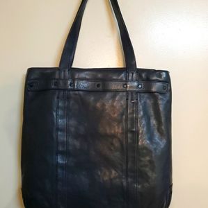 ALL SAINTS LEATHER  TOTE BAG  BLACK